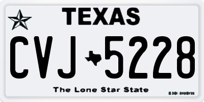 TX license plate CVJ5228