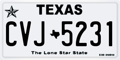 TX license plate CVJ5231
