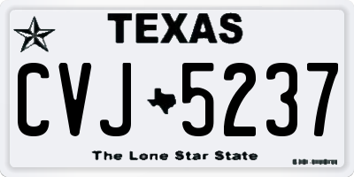 TX license plate CVJ5237