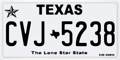 TX license plate CVJ5238