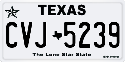 TX license plate CVJ5239