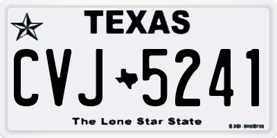TX license plate CVJ5241