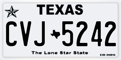 TX license plate CVJ5242