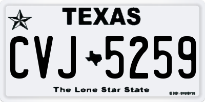 TX license plate CVJ5259