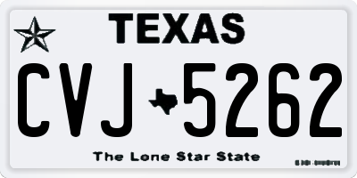 TX license plate CVJ5262