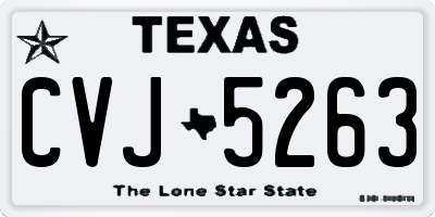 TX license plate CVJ5263