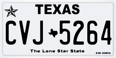 TX license plate CVJ5264