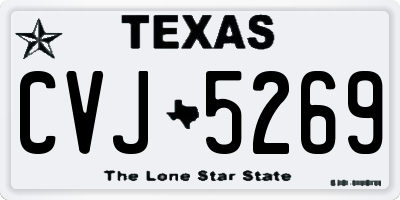 TX license plate CVJ5269