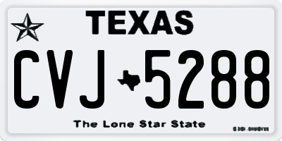 TX license plate CVJ5288