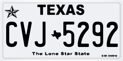 TX license plate CVJ5292