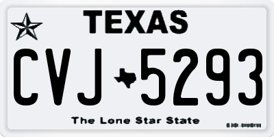 TX license plate CVJ5293