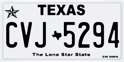 TX license plate CVJ5294