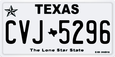 TX license plate CVJ5296