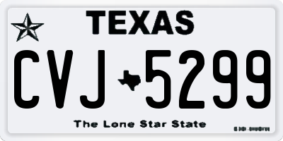 TX license plate CVJ5299