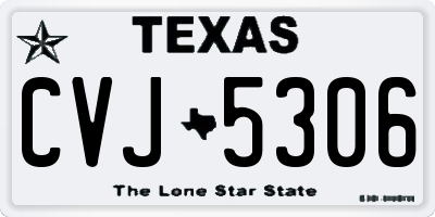 TX license plate CVJ5306