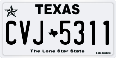 TX license plate CVJ5311