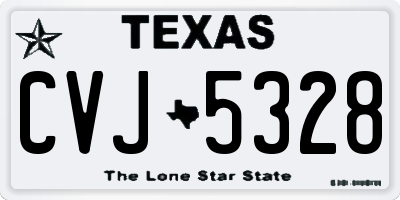 TX license plate CVJ5328