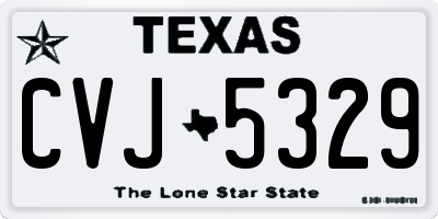 TX license plate CVJ5329