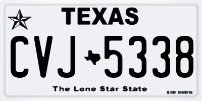 TX license plate CVJ5338