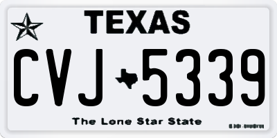 TX license plate CVJ5339