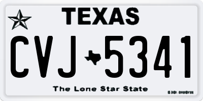 TX license plate CVJ5341