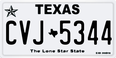 TX license plate CVJ5344