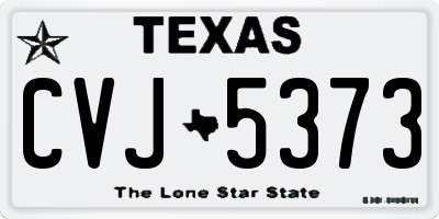 TX license plate CVJ5373