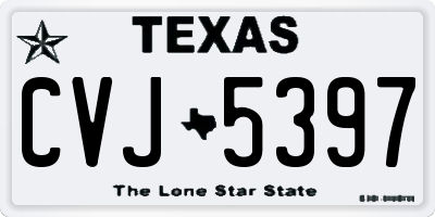 TX license plate CVJ5397
