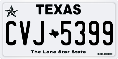 TX license plate CVJ5399
