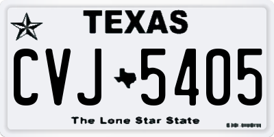TX license plate CVJ5405