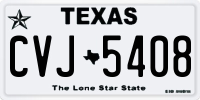 TX license plate CVJ5408