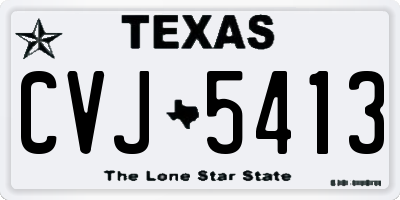 TX license plate CVJ5413