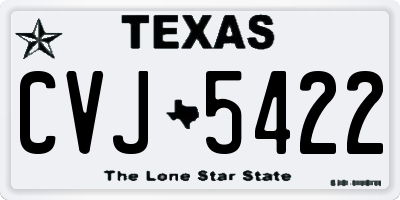 TX license plate CVJ5422