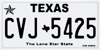 TX license plate CVJ5425