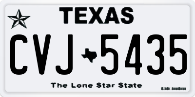 TX license plate CVJ5435