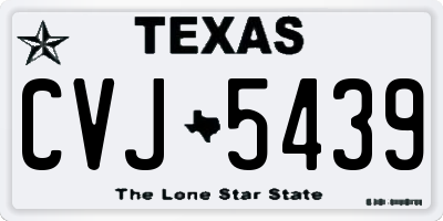 TX license plate CVJ5439