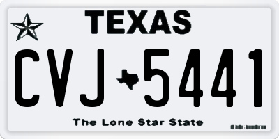 TX license plate CVJ5441