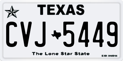 TX license plate CVJ5449