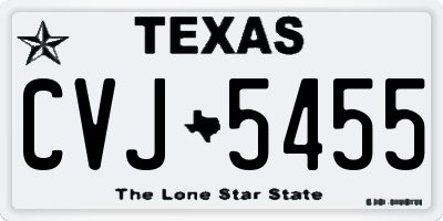 TX license plate CVJ5455