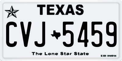 TX license plate CVJ5459
