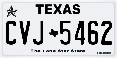 TX license plate CVJ5462