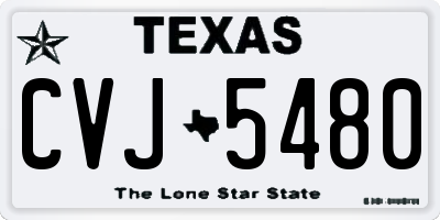 TX license plate CVJ5480