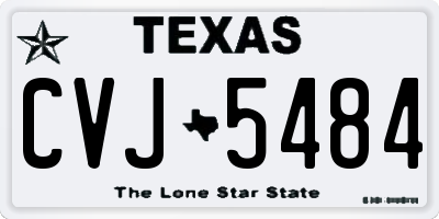 TX license plate CVJ5484