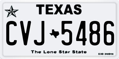 TX license plate CVJ5486