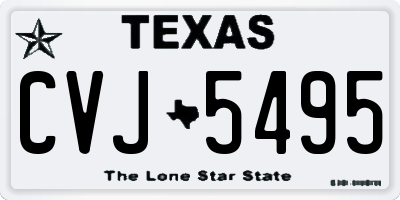 TX license plate CVJ5495