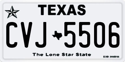 TX license plate CVJ5506