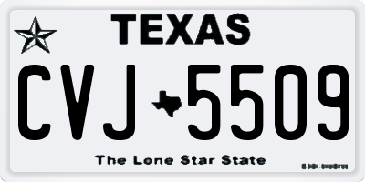 TX license plate CVJ5509