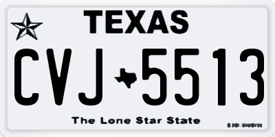TX license plate CVJ5513