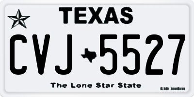 TX license plate CVJ5527