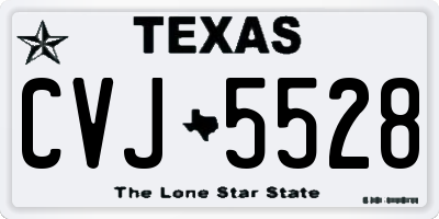 TX license plate CVJ5528